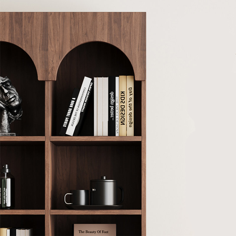 Bibliothèque américaine à la mode et rétro, Marron foncé