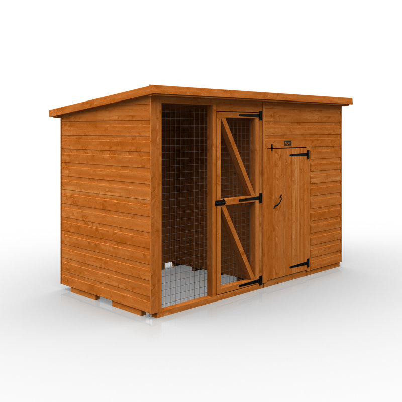 Tiger Solid Wood Dog House, 151.9cm H x 295cm W x 117.4cm D