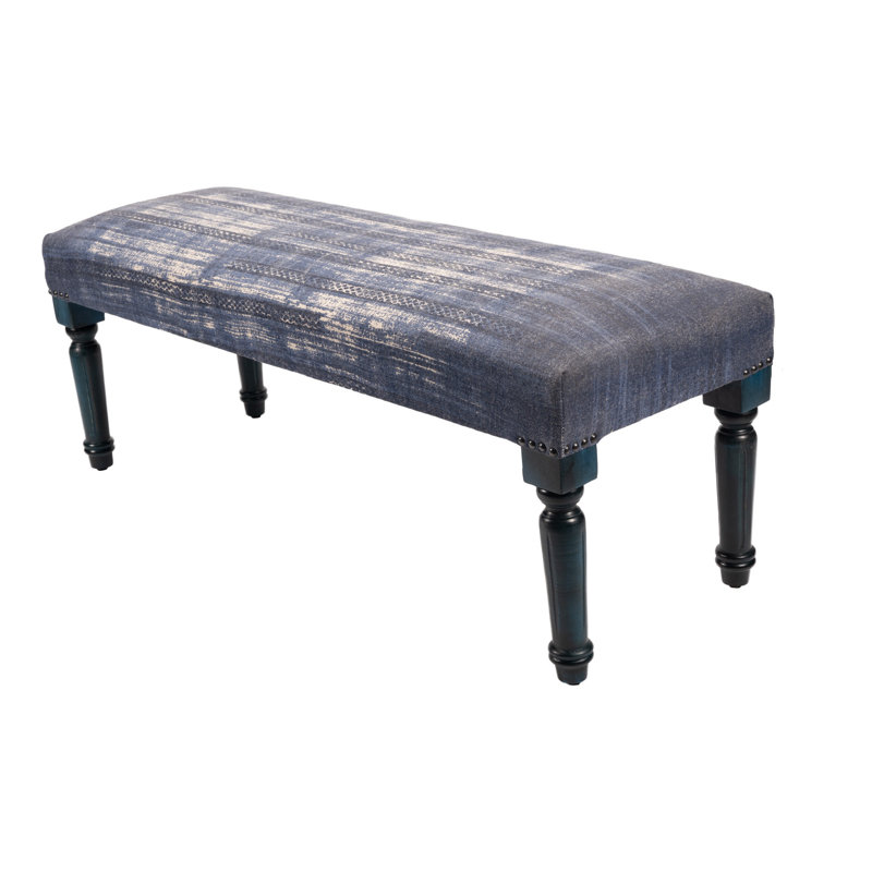 Banc rembourré 47 po, Marine, Bleu