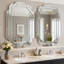 Grand miroir mural pour décor, miroir horizontal ou vertical sans cadre