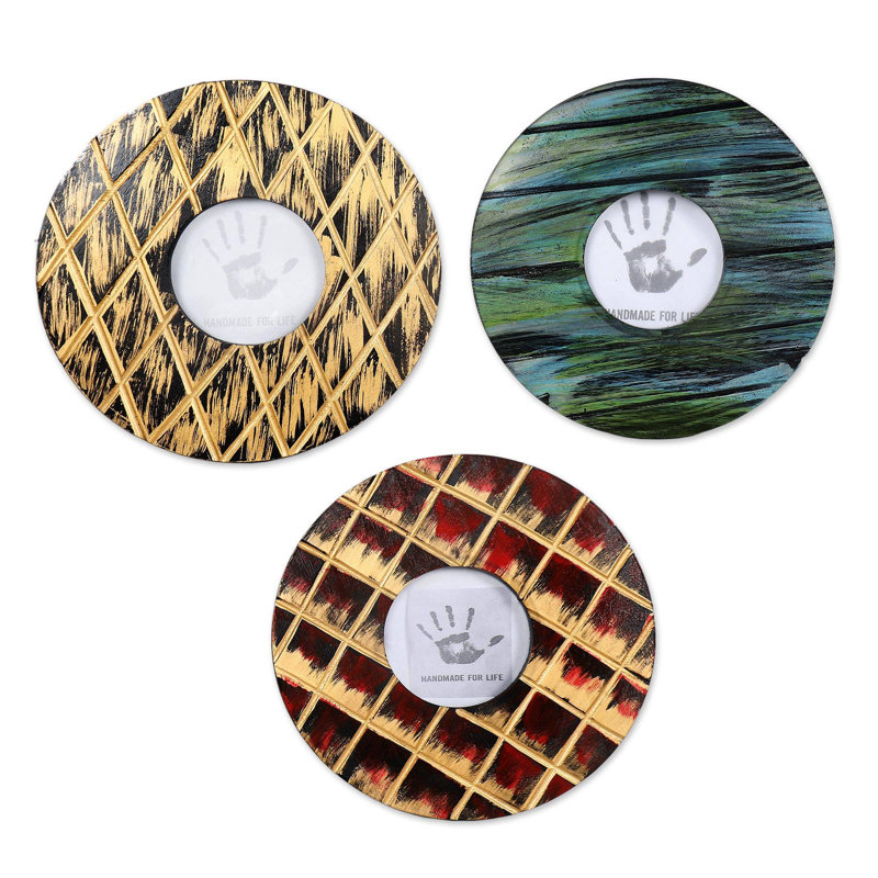 Ensemble de 3 cadres photo simples en bois 3 "X 3"