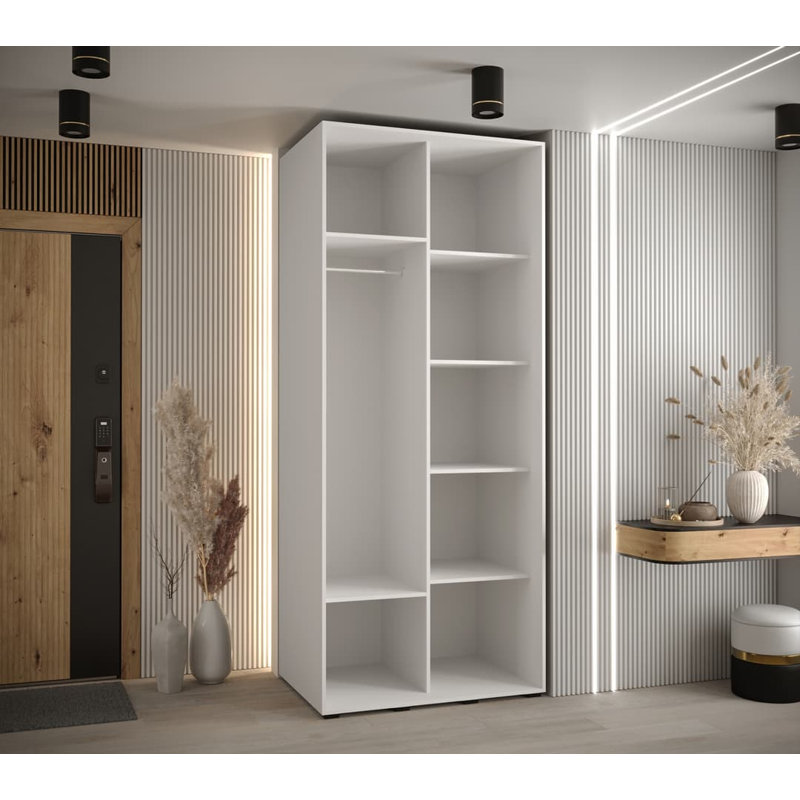Sedale 2 Door Manufactured Wood Wardrobe, White