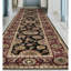 Manchuria Wool Oriental Area Rug in Black/Wine