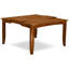L'ensemble 5 pièces de table et chaises de cuisine comprend une table de salle à manger carrée avec rallonge papillon et 4 chaises de salle à manger, noir et cerise-132434775-132434777-132434780
