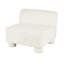 Fauteuil d'appoint carré en polyester blanc Boucle