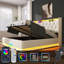 Modern Metal Frame Platform Pu Bed With Charging Ports-111160508