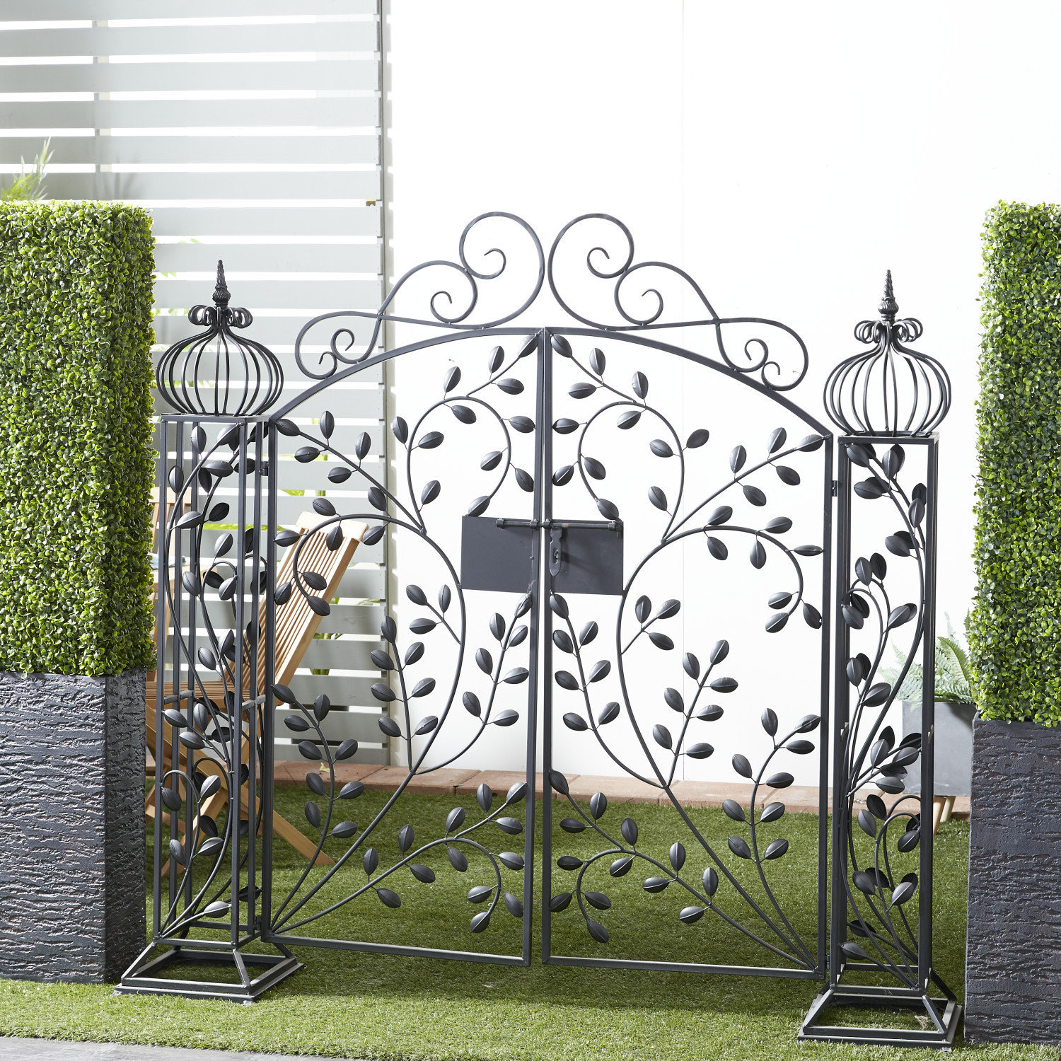 Astoria Grand Verduzco Metal Garden Gate & Reviews | Wayfair