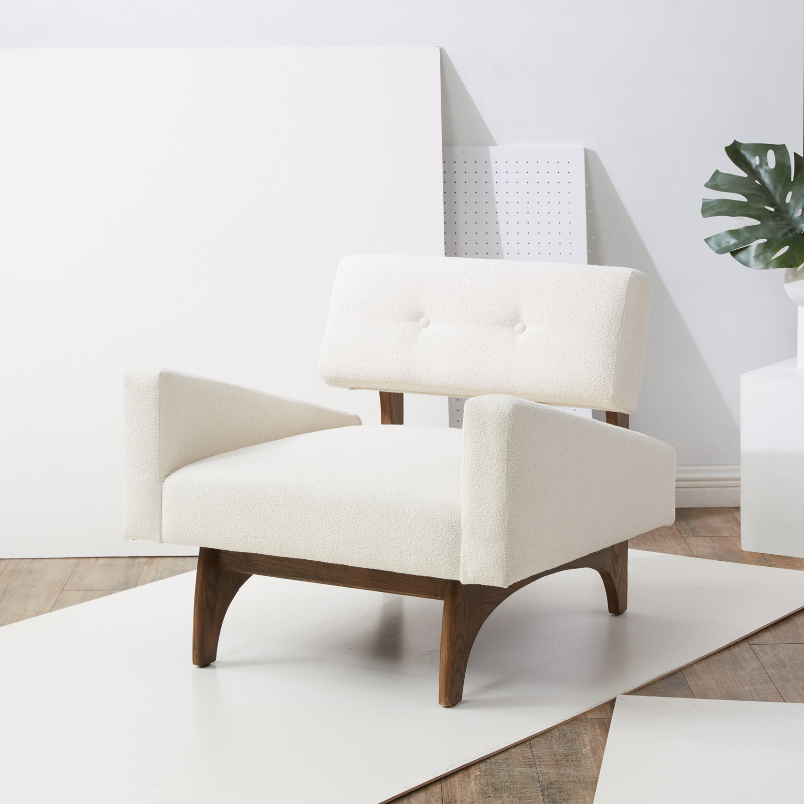 Dorhea Pine Accent Chair
