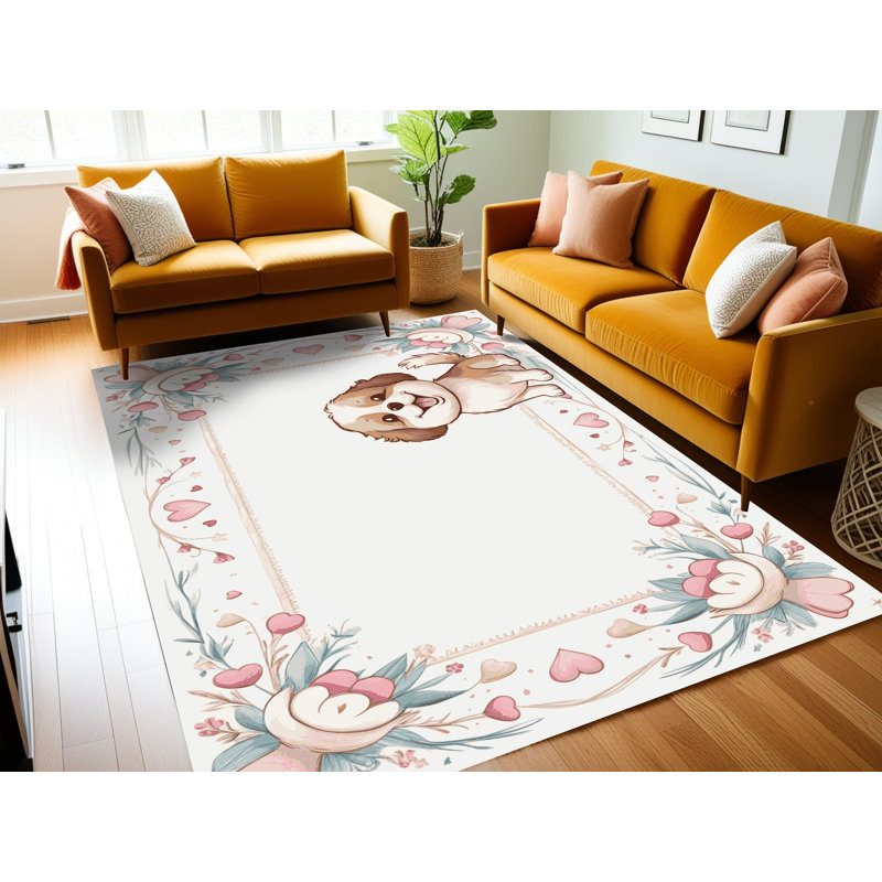 Tapis pour enfants mignons lavables Dakota Fields, Rectangle 4pi x 6 pi