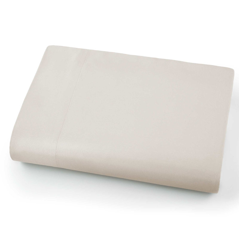 Southshore Fine Linens Vilano Oversized Flat Sheet in Vilano Bone, 110 GSM Double-Brushed Microfiber King Flat Sheet, 132 x 110 Inches, Wrinkle Free and Fade Resistant