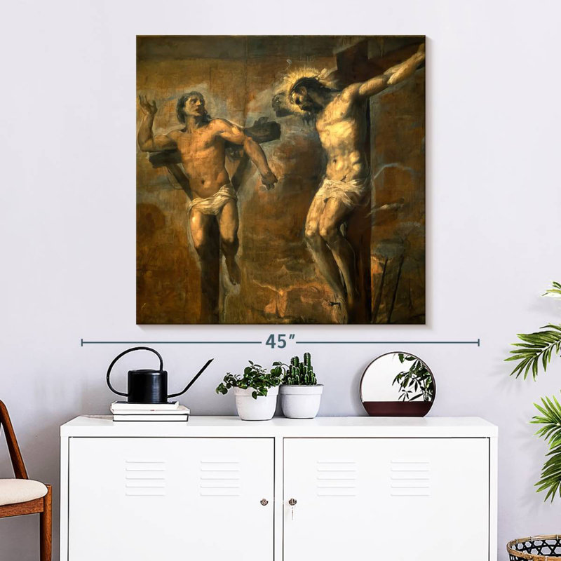 Leisha Christ et le bon voleur, H 33 po x l 33 po