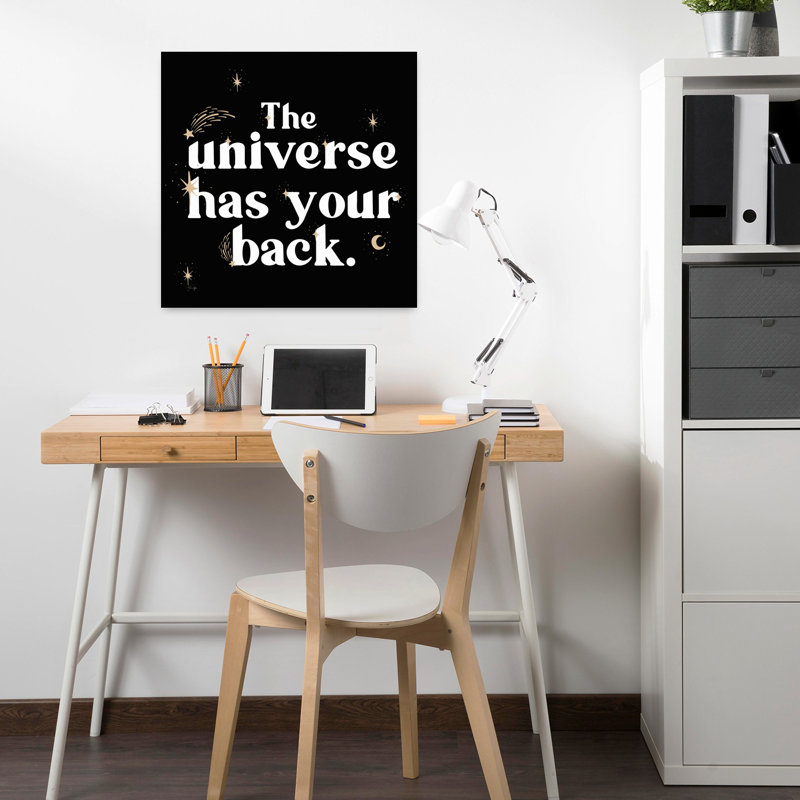 «The Universe Has Your Back», art contemporain abstrait, H 18 po x l 18 po