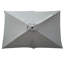 Parasol de patio 9 pi x 6 pi - Blocage, poteau, manivelle et bouton inclinable pour le jardin - rouille extérieure en acier 6 x 9 pi - eau facile
