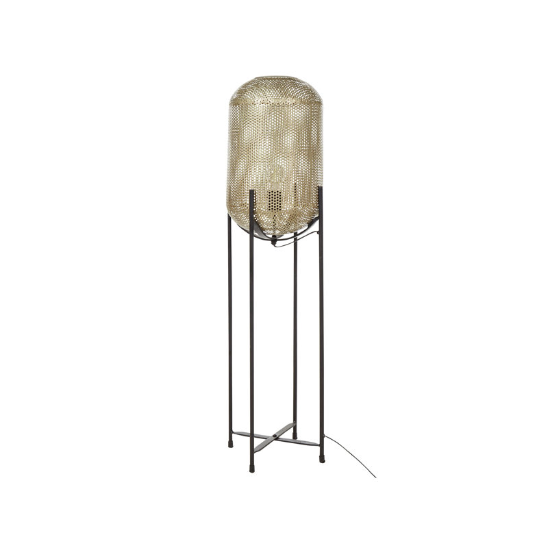 Ahl 107cm Black Column Floor Lamp
