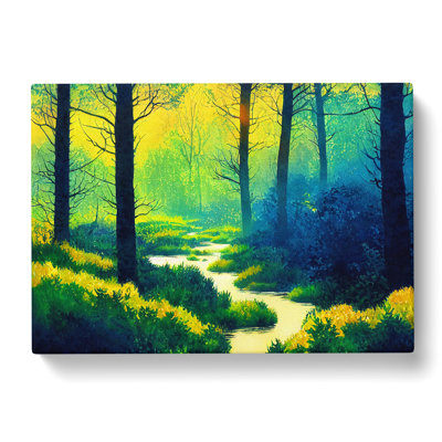 XXX-H1022-WF-8567X Summer Forest Watercolour Vol.1 - Wrapped Canvas Print