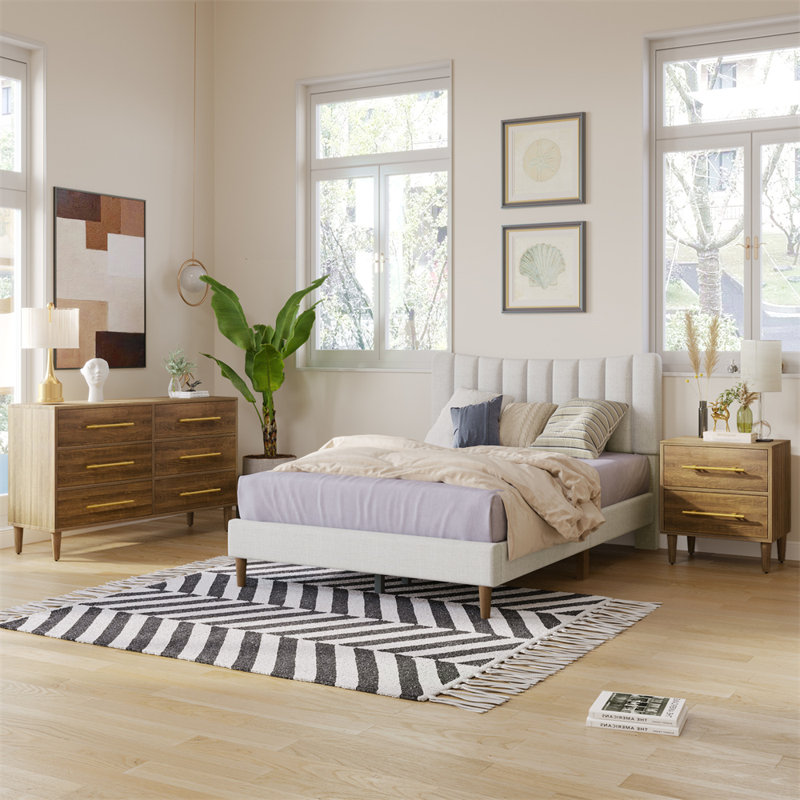 Ensemble de chambre à coucher, Crème, Double