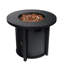 Table ronde au feu au propane de 30 pouces, 40000Btu, table de fosse à usage extérieur Lava Rocks 40000Btu pour le jardin, 30 pouces, plateau en acier inoxydable-53842821-53842819