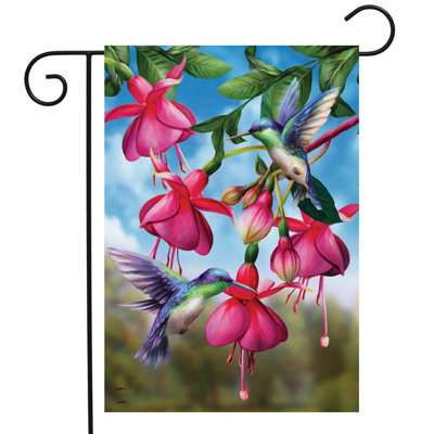 Drapeau du jardin «Vol des colibris»