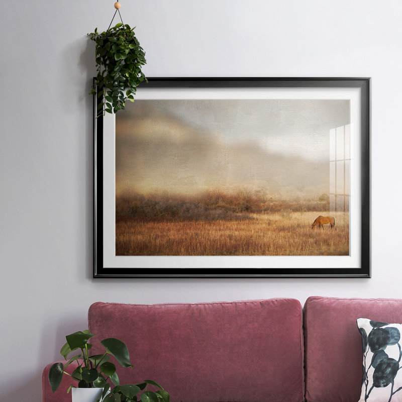 Pâturages au coucher du soleil, Noir, H 27 po x l 39 po x P 1,5 po