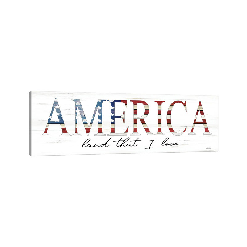 America Land That I Love by Cindy Jacobs - Panoramic Print on Canvas, Wrapped Canvas, 121.92 cm H x 40.64 cm W x 1.91 cm D