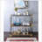 Smoky Glass Top & Black & Gold Finish Console Table