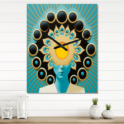Déesse oracle efflorescence VI - Horloge murale abstraite moderne
