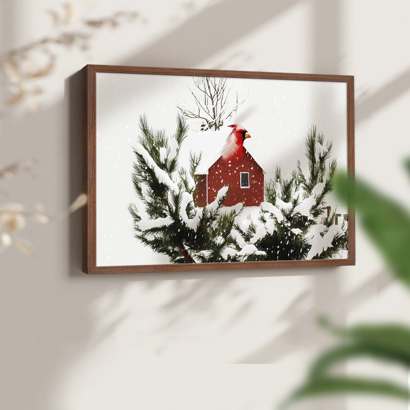 Art de Noël - DC III - Reproduction encadrée - Restickable, H 11 po x l 14 po, Noyer