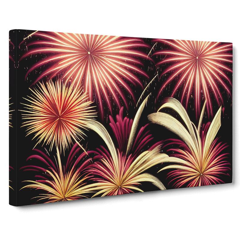Tremendous Fireworks - Wrapped Canvas Print, 50cm H x 76cm W x 3cm D