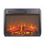 Foyer électrique encastré de 58 cm (23 pouces) avec bûches et flamme réaliste, protection contre la surchauffe, sans télécommande.