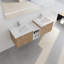 Meuble-lavabo de salle de bain avec lavabo et petites tablettes de rangement