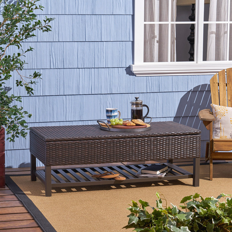 Banc de rangement avec support en métal