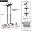5-Light Glass Crystal Kitchen Island Pendant-412112075