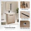 Meuble-lavabo autoportant de 30 po avec lavabo en résine et rangement à fermeture en douceur