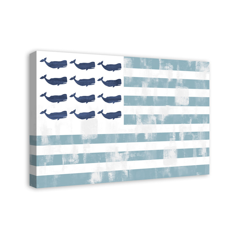 «Whale Flag», impression sur toile tendue, H 20 po x l 30 po x P 1,25 po