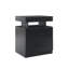 Ensemble de 2 tables de chevet DEL avec 2 tiroirs en tissu et éclairage intégré, noir-711833711