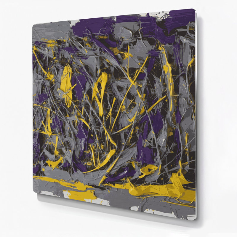 Art mural en métal Neo Expressionism 38, H 32 po x l 32 po x P 0,05 po