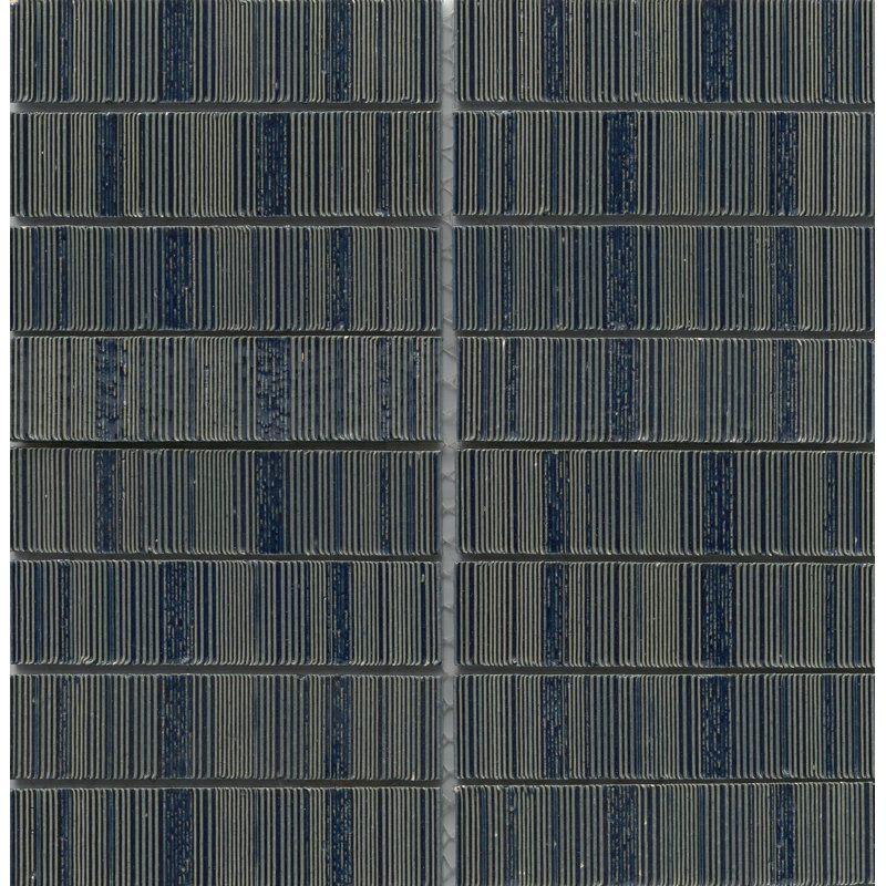 Newtro 12 x 12 Ceramic Decorative Accent Tile, Navy