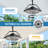 21 Inch Matte Black Indoor/Outdoor Ceiling Fan With Light And Remote, Ip55 Waterproof, Reversible Dc Motor, 6-Speed