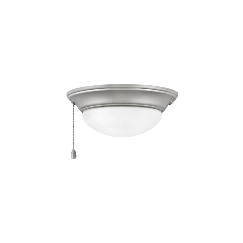 Small Low Profile Ceiling Fan Light Kit, Silver