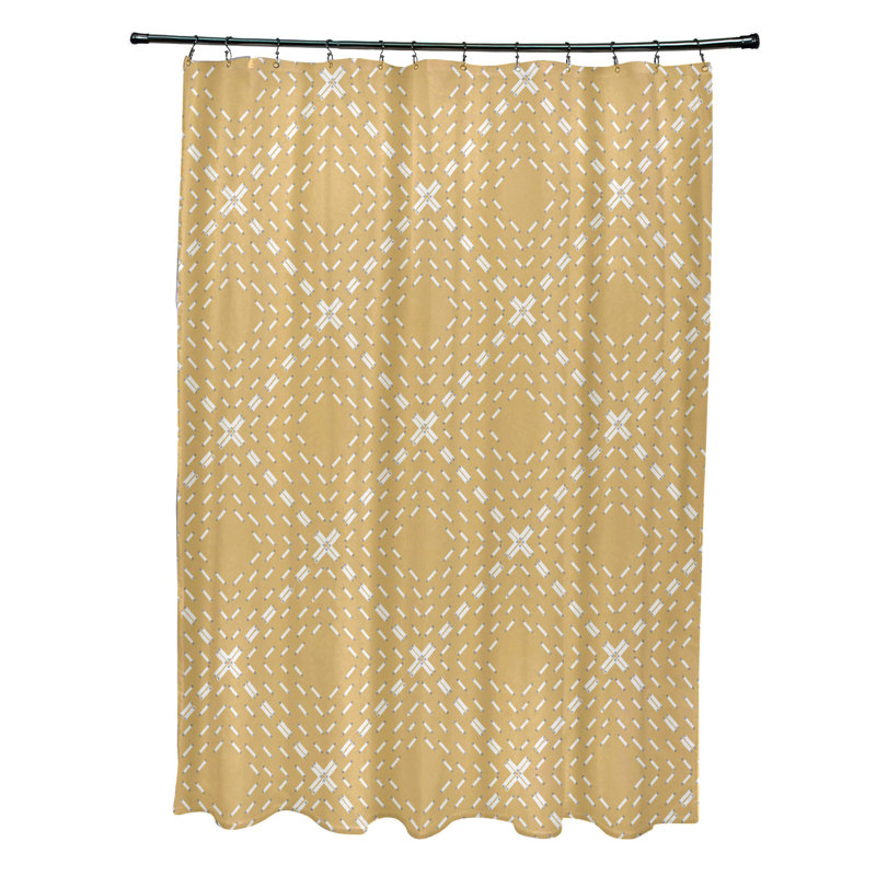 Rideau de douche simple Abbie, Jaune