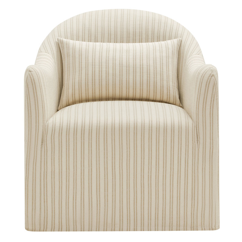 Fauteuil d'appoint à rayures grises Gabbard