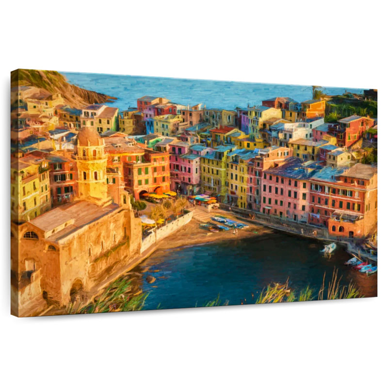 Gillard Vernazza incroyable dans les Cinque Terre, H 24 po x l 36 po