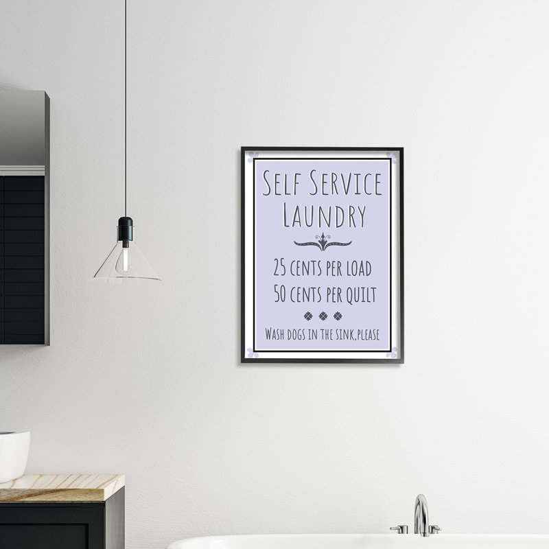 Laverie en libre-service - Publicité, Giclée encadrée noir minuit, H 14 po x l 11 po