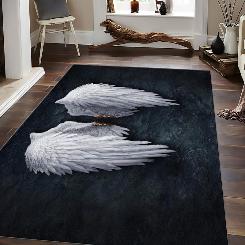 Floral Medallion Design Printed Rug in Soft Non Woven Material for Stylish Indoor Decor Enhancement, Rectangle 3'3" x 6'7"