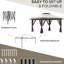 Auvent beige de 13 pi avec filet, 2 toits instantanés pour pavillon de classe de ballet extérieur, filet de tente