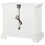 Table de chevet 2 tiroirs Mckinney avec double USB rétro blanc