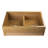 32.63'' L Double Bowl Wood Kitchen Sink