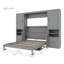 Grand lit escamotable mural avec placard, tiroirs et tablettes, grand lit (OLD SKU: LP000909AAE-1)-1319367944