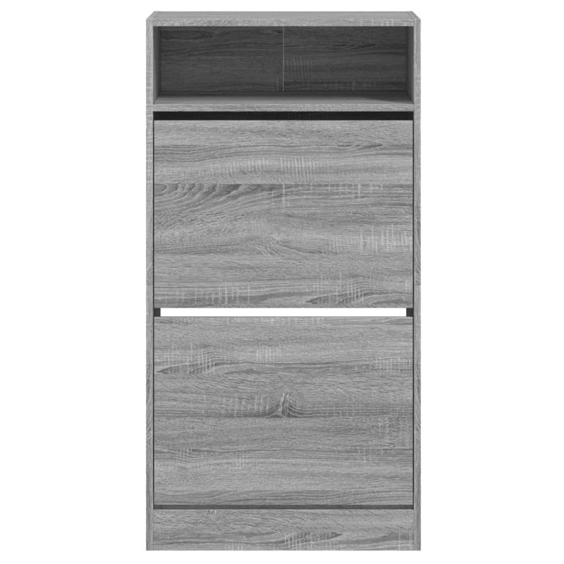 6 Pair Shoe Storage Cabinet, Grey Sonoma