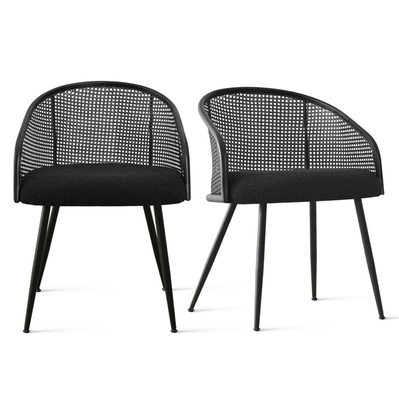 Fauteuil de salle à manger 19 po, Noir